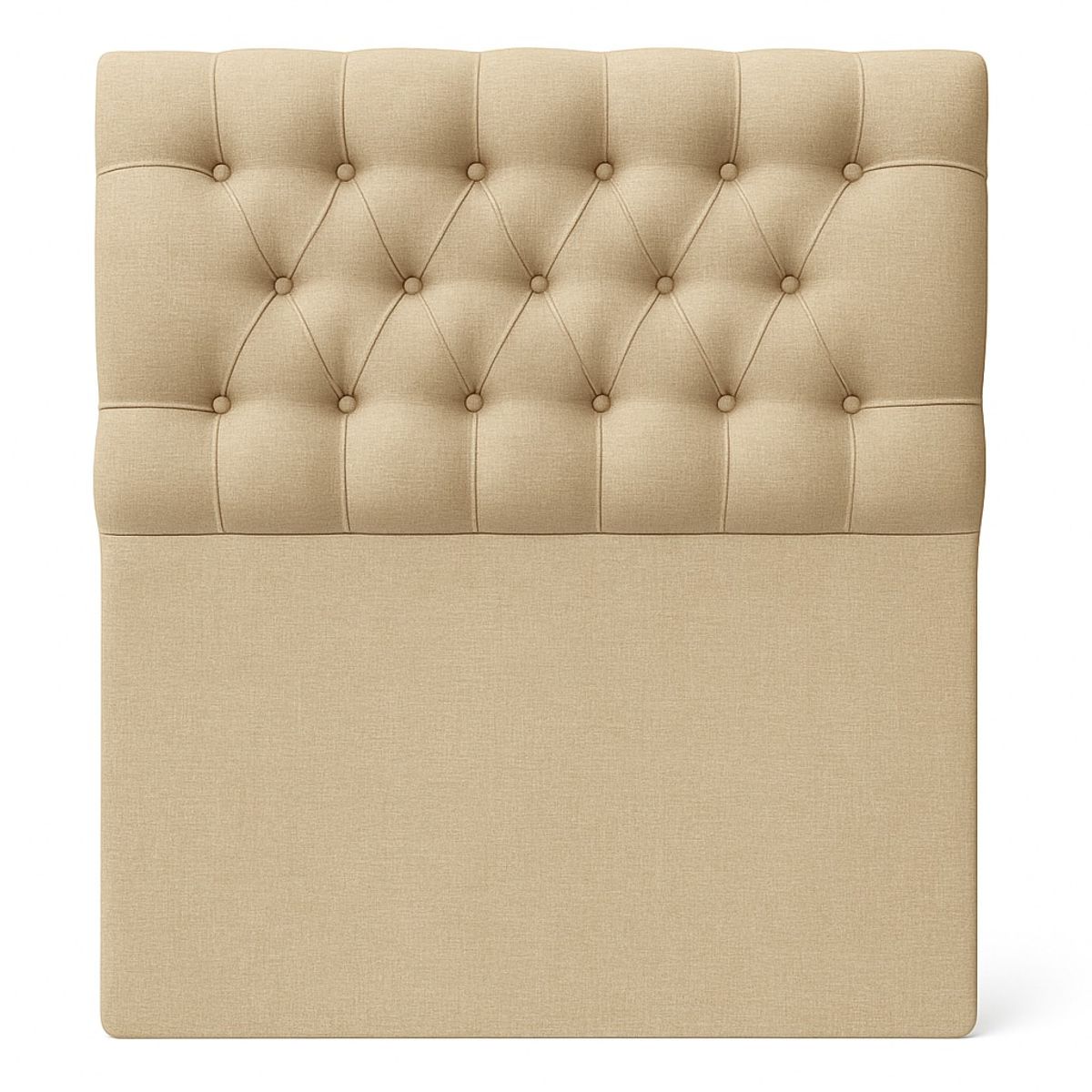 GENERICO - Respaldo De Cama 1.5 Plazas Beige Capitone