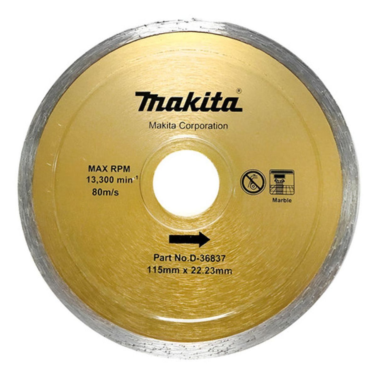 GENERICO - Disco Diamantado 115mm para Mármol Makita D-36837