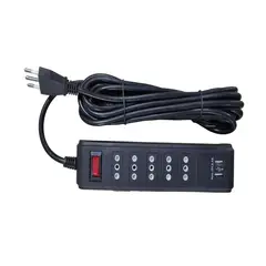 FNX - ALARGADOR MULTIPLE 5P + 2USB 5MT NEGRO