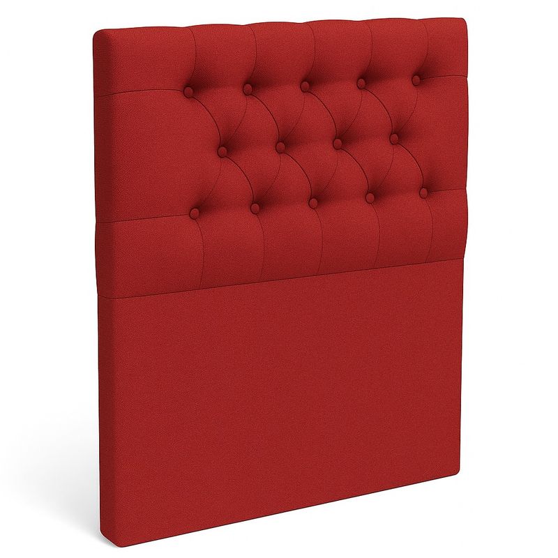 GENERICO - Respaldo De Cama 1.5 Plazas Rojo Capitone