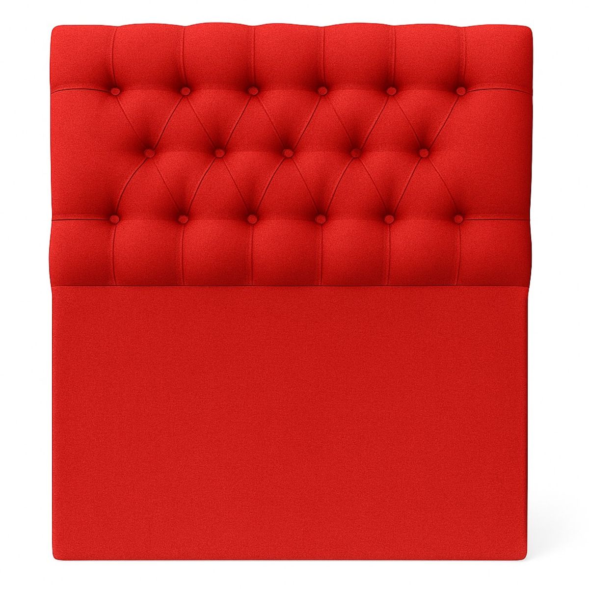 GENERICO - Respaldo De Cama 1.5 Plazas Rojo Capitone
