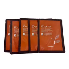 TONYMOLY - Mascarilla de Té Negro Nutrición e Hidratación Set de 5 Unidades