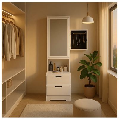 Imagen 2 del producto Velador Alto 162x40x40cm Con Espejo Y joyero Espacio Para almacenar