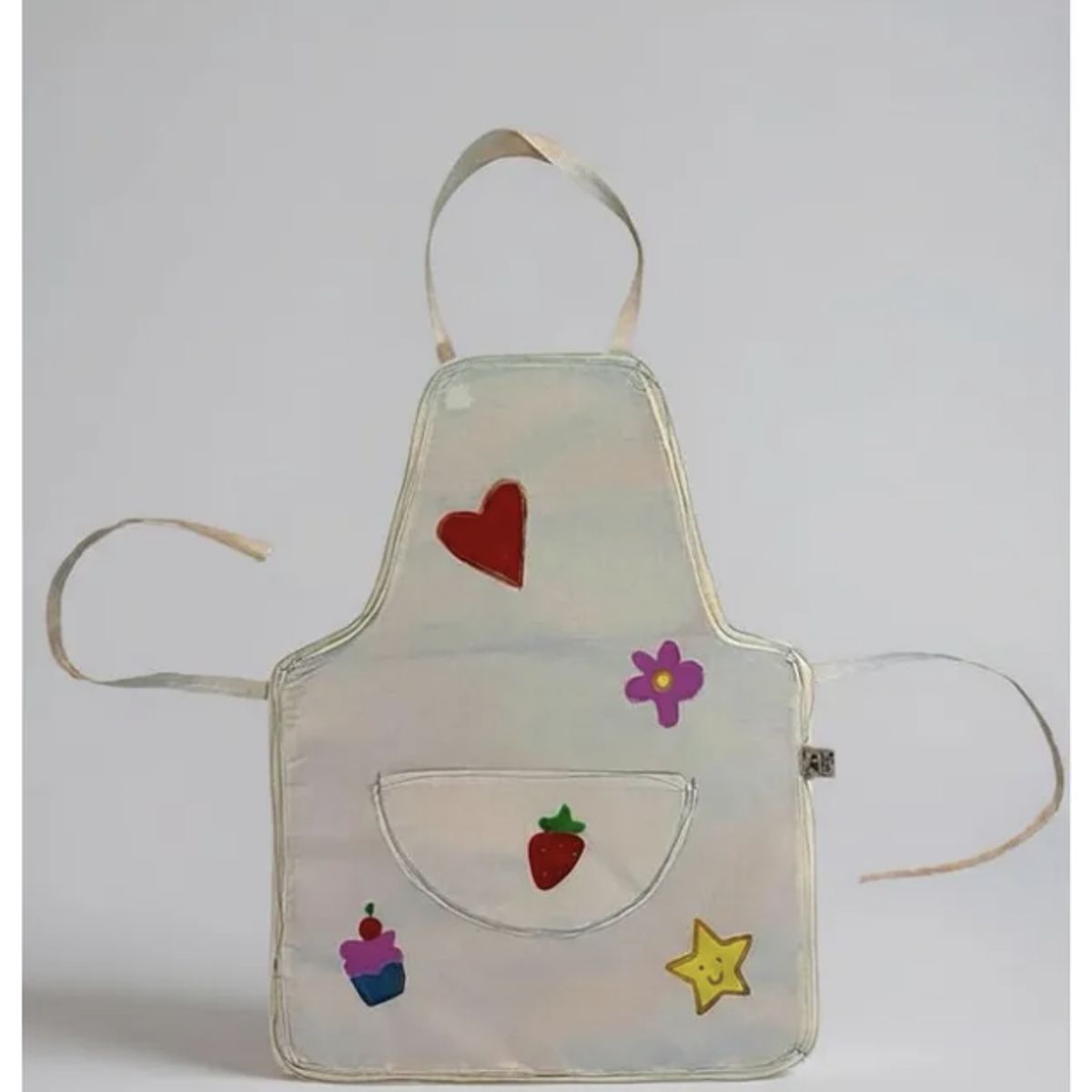 Delantal cocina niña pintado a mano 100% algodón talla única 3 a 7, marca HAOKIDS - Foto 2