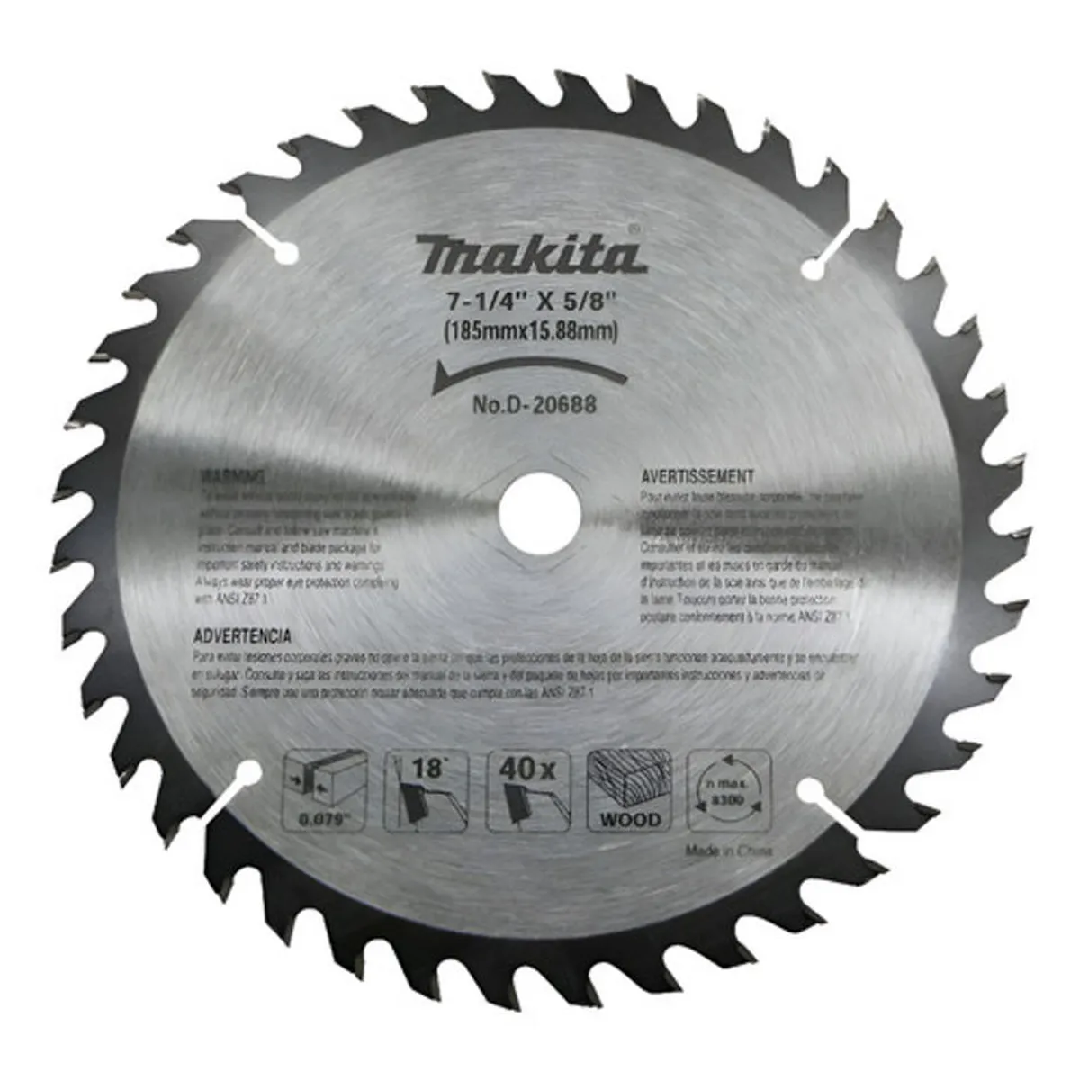 GENERICO - Disco Sierra Circular 7 14 40 Dientes Makita