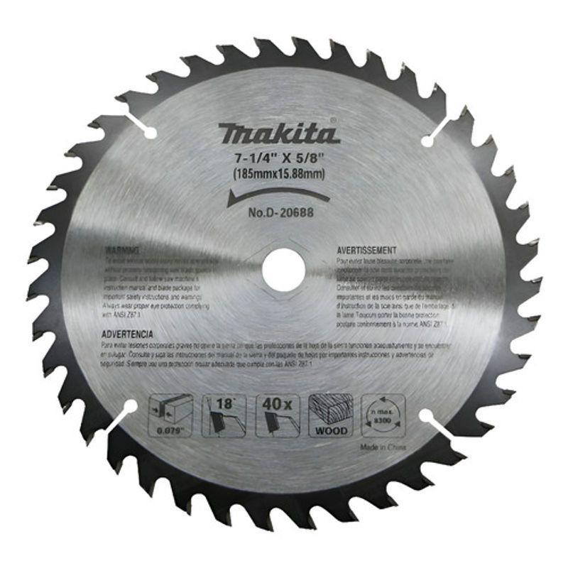 GENERICO - Disco Sierra Circular 7 14 40 Dientes Makita