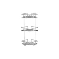 Repisa Mural Esquinero Baño Ducha Aluminio Inox 3 Niveles