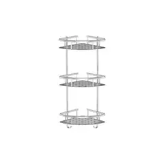 GENERICO - Repisa Mural Esquinero Baño Ducha Aluminio Inox 3 Niveles