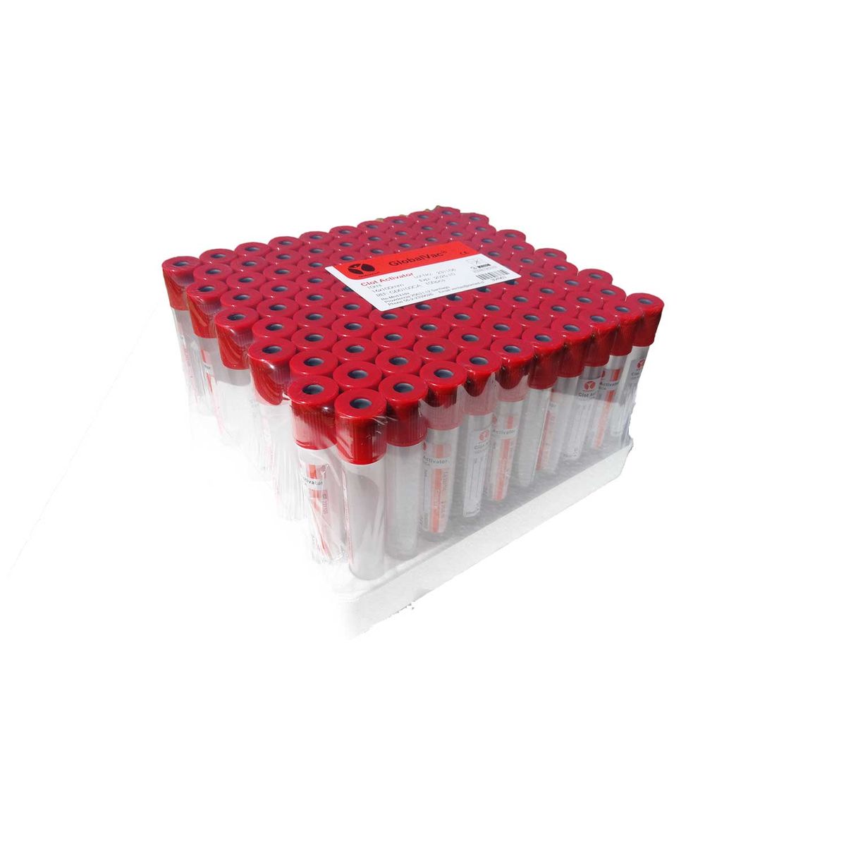 GENERICO - Tubo tapa roja 9 ml act coag 16x100mm 100 unidades