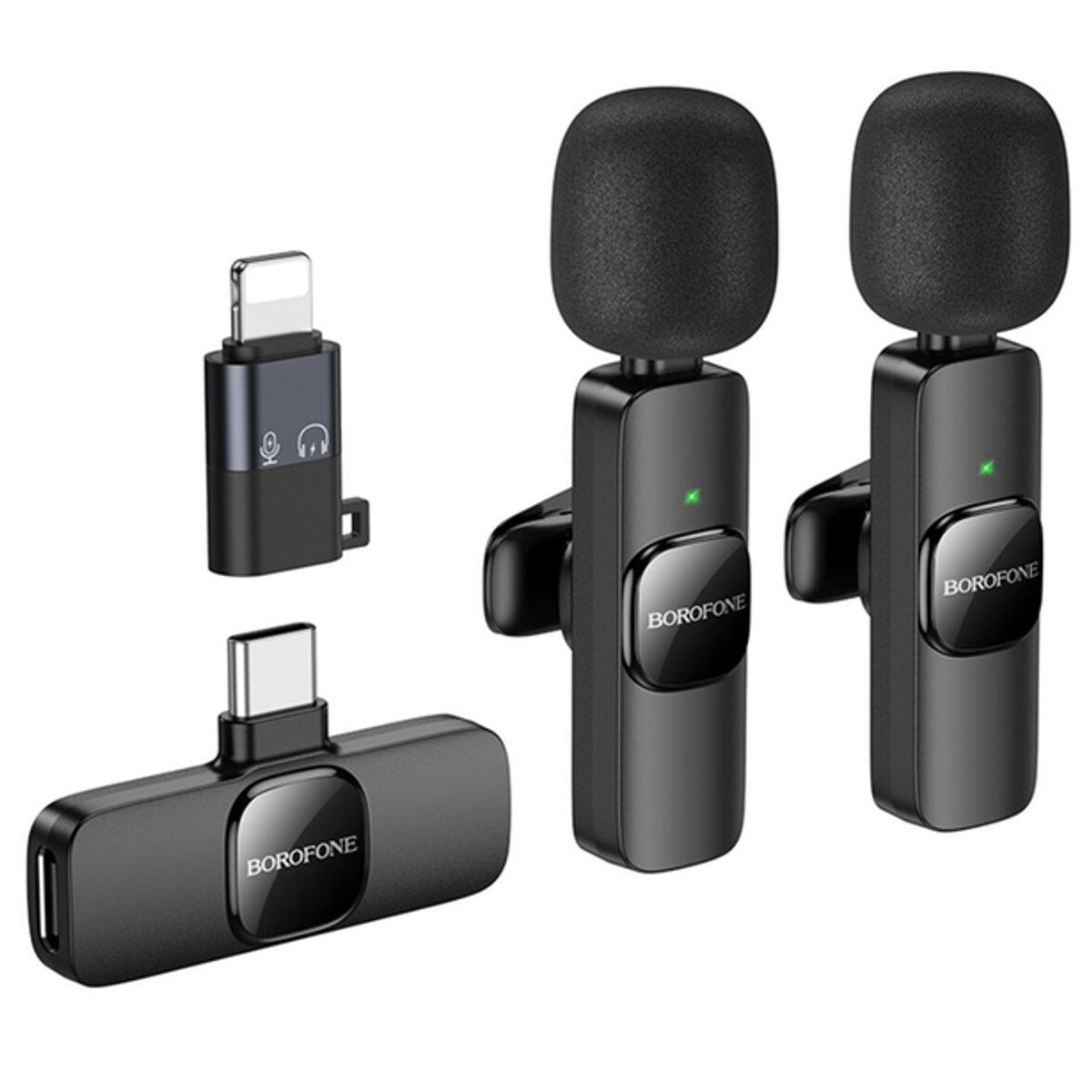 GENERICO - Micrófono inalámbrico de solapa Dual Mic USB-C Y para IP Borofone BFK15