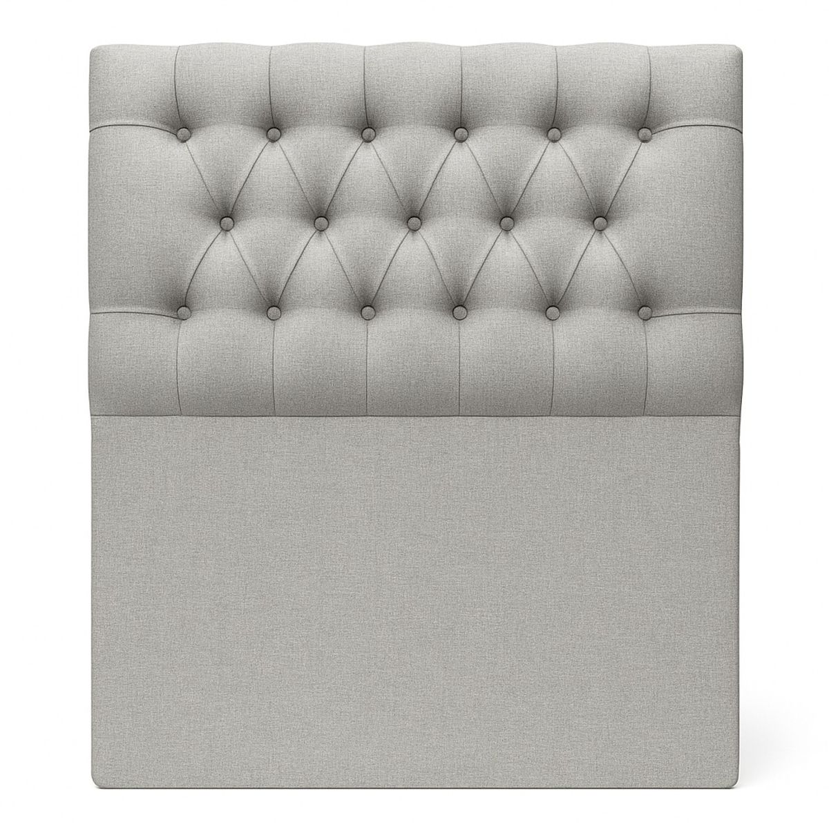 GENERICO - Respaldo De Cama 1.5 Plazas Gris Claro Capitone