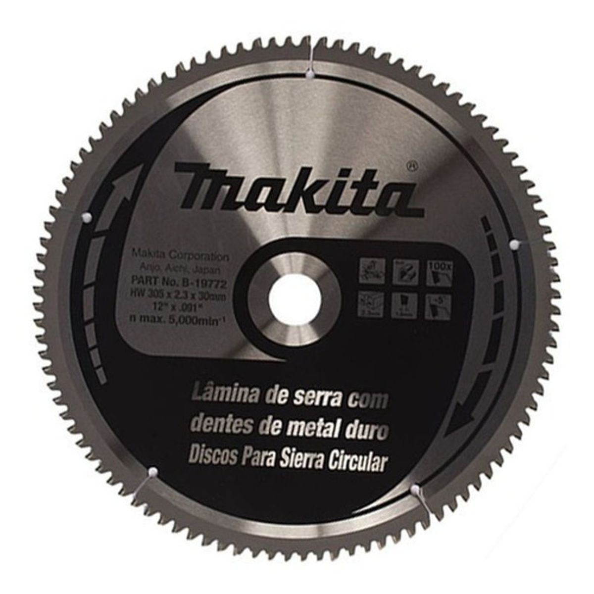 GENERICO - Disco Sierra 12 In 1 316 In 100 D Para Aluminio Makita