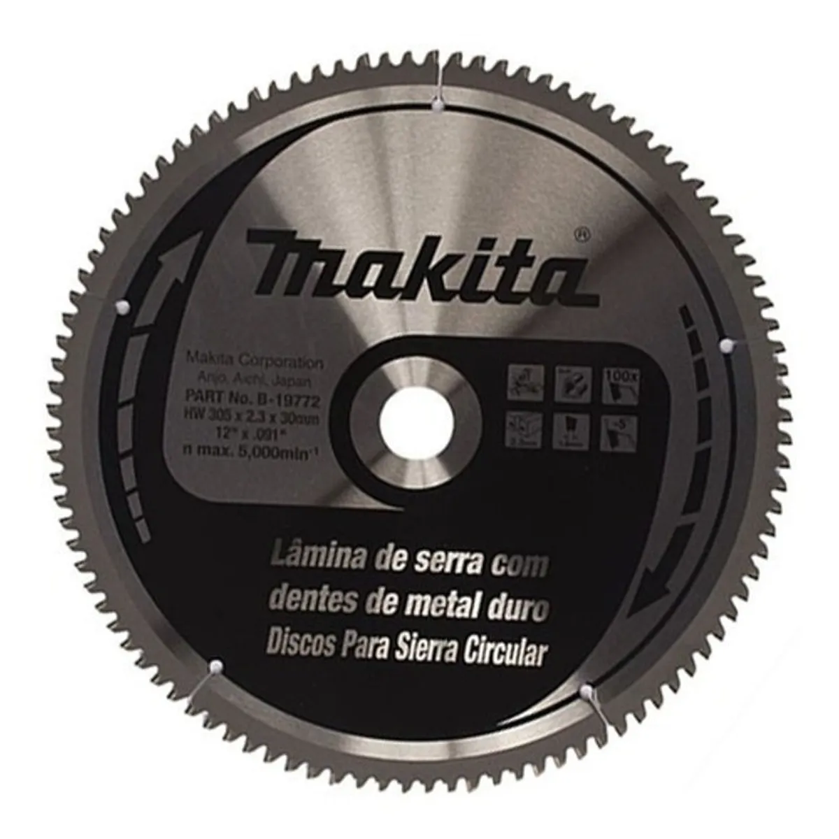 GENERICO - Disco Sierra 12 In 1 316 In 100 D Para Aluminio Makita