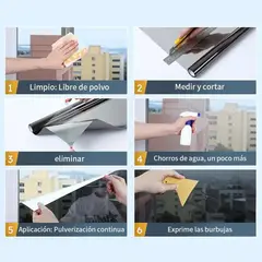 MUNDO MAGIA - Lamina Espejada Film Privacidad Vidrio Ventana 50 Cm * 10 M