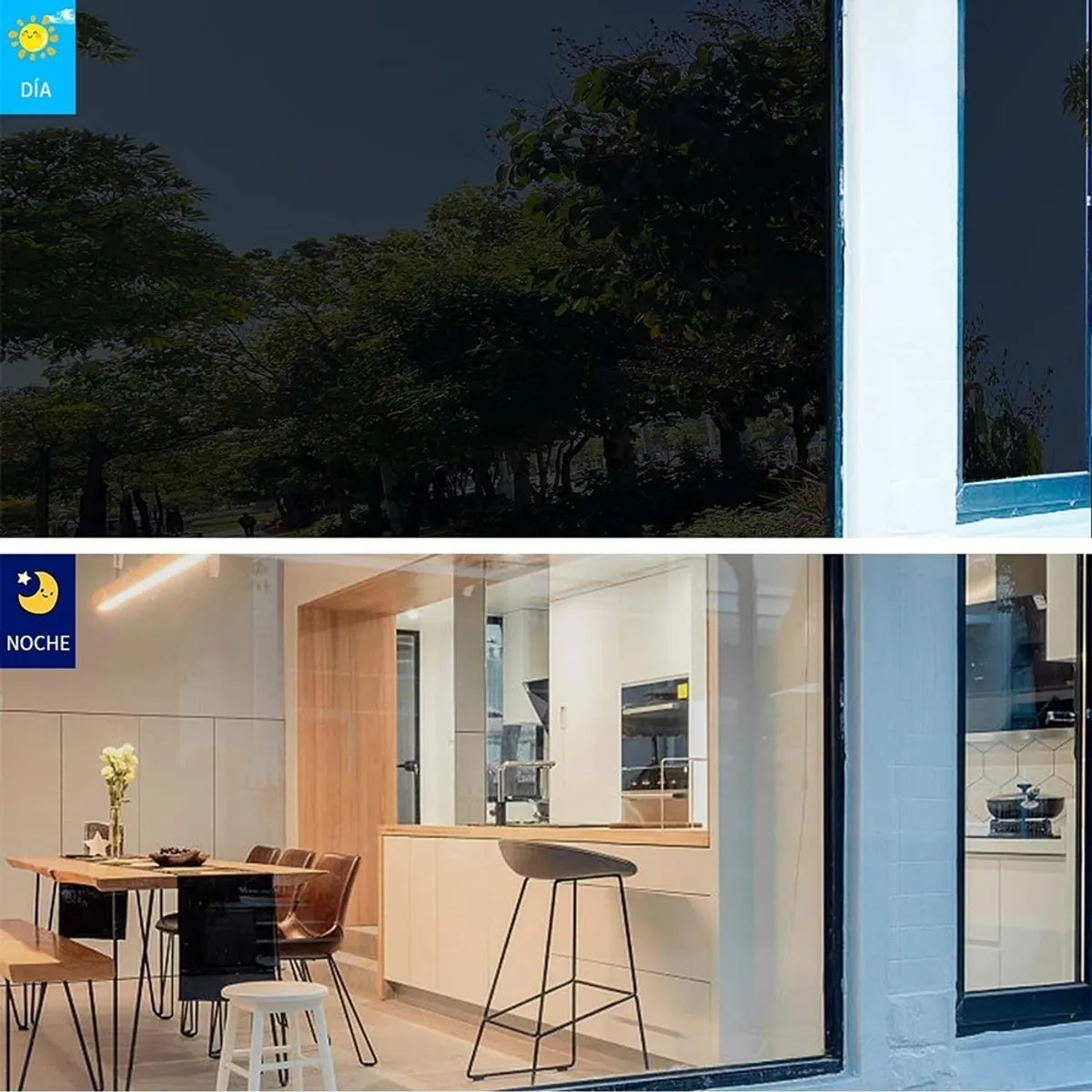 MUNDO MAGIA - Lamina Espejada Film Privacidad Vidrio Ventana 50 Cm * 10 M