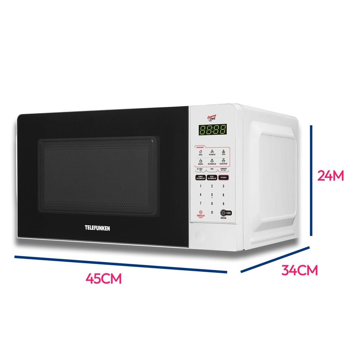 TELEFUNKEN - Horno Microondas Telefunken TFK-20 DG