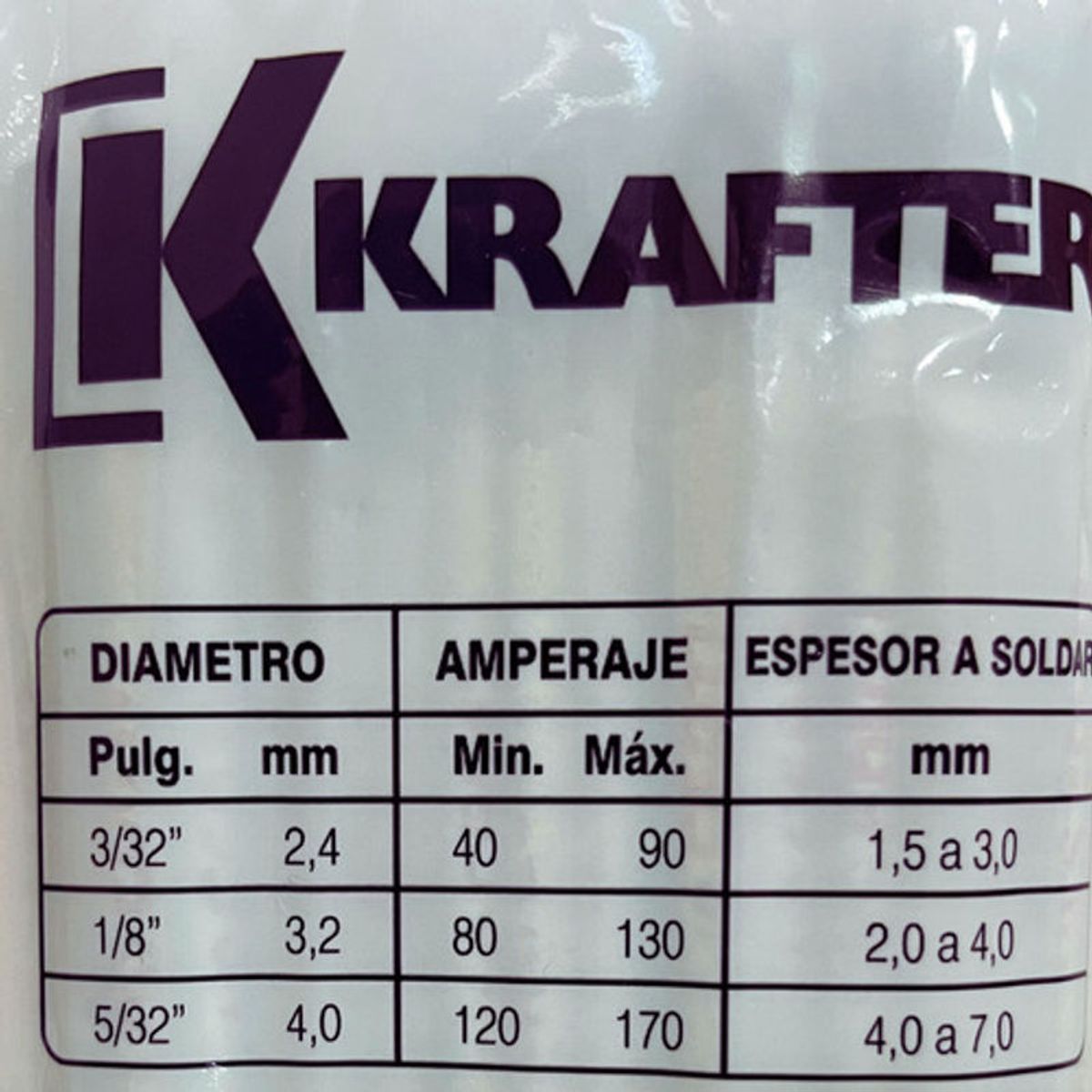 GENERICO - Electrodo Soldadura Krafter E7018 332 - 24mm 1 Kg