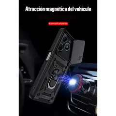 JOIGO - Carcasa Armadura Con Anillo Y Ventana Camara Para IPhone 17 Pro Azul