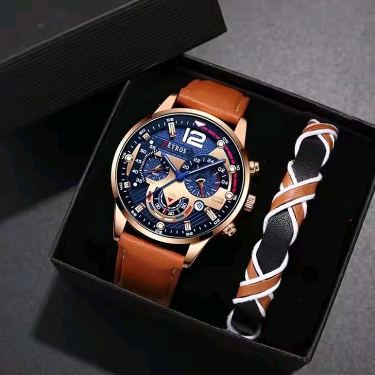 GENERICO - Pack reloj y pulsera para hombre