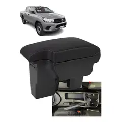 AUDOTO - Consola Apoyabrazos Toyota Hilux 2016-2024 Negro