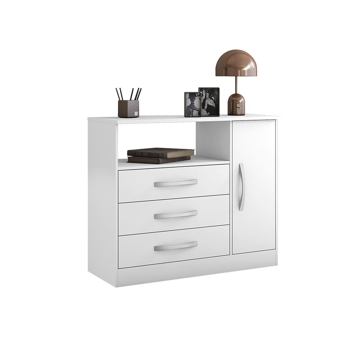 HOME MOBILI - Cómoda Aura 3 Cajones 1 Puerta