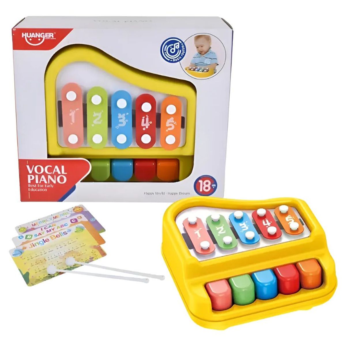 GENERICO - Juguete Musical 2 En 1 Piano Con Xilofono Infantil