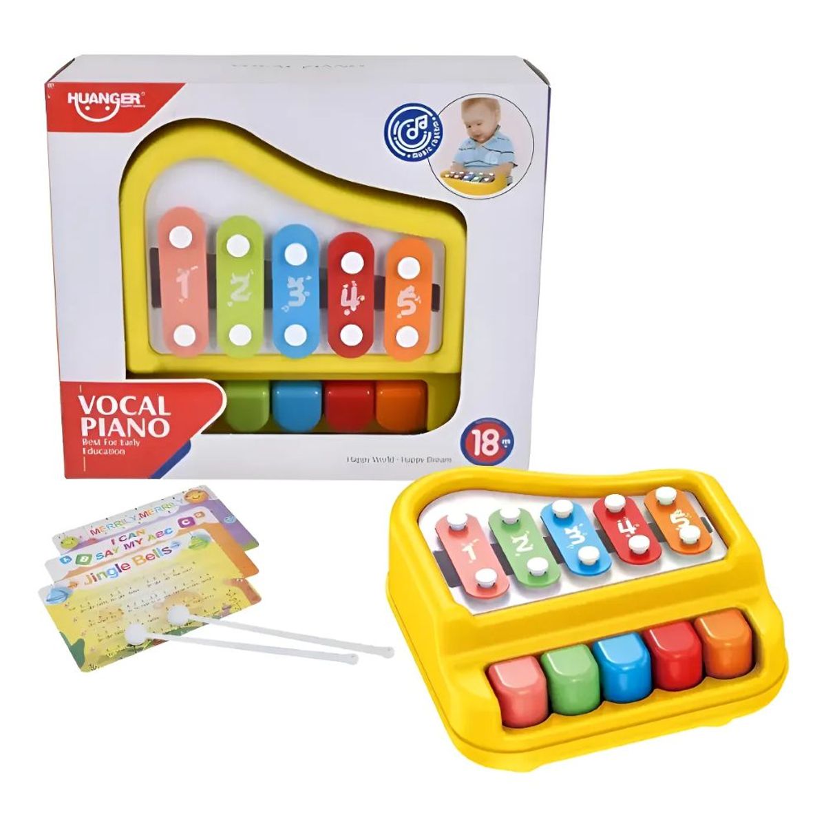 GENERICO - Juguete Musical 2 En 1 Piano Con Xilofono Infantil