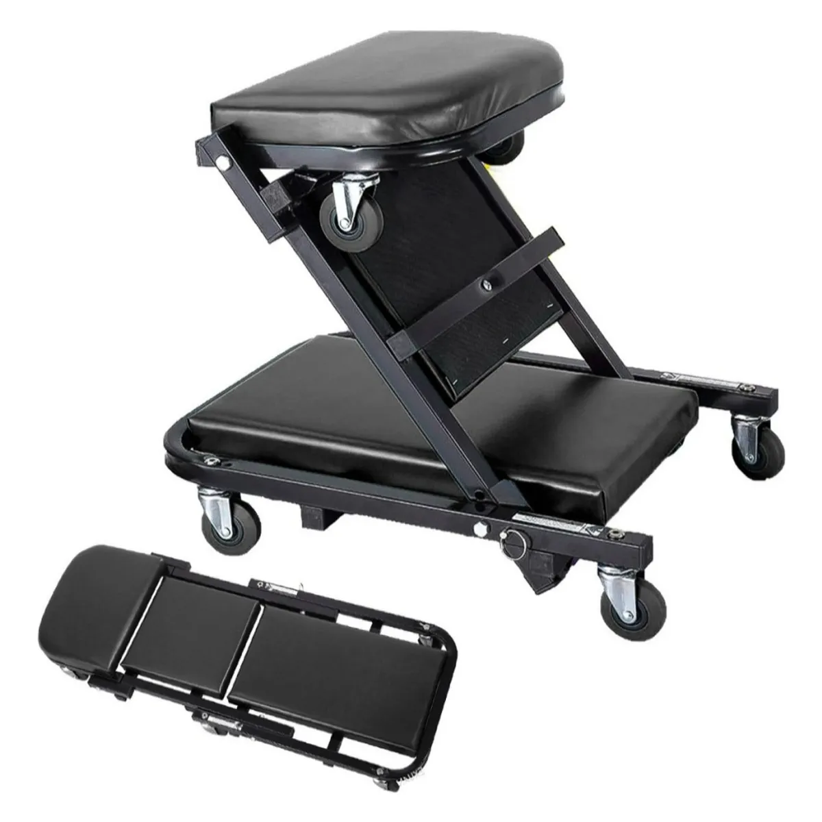 AUDOTO - Camilla Para Mecánicos De 36 Pulgadas 150 Kg 6 Ruedas