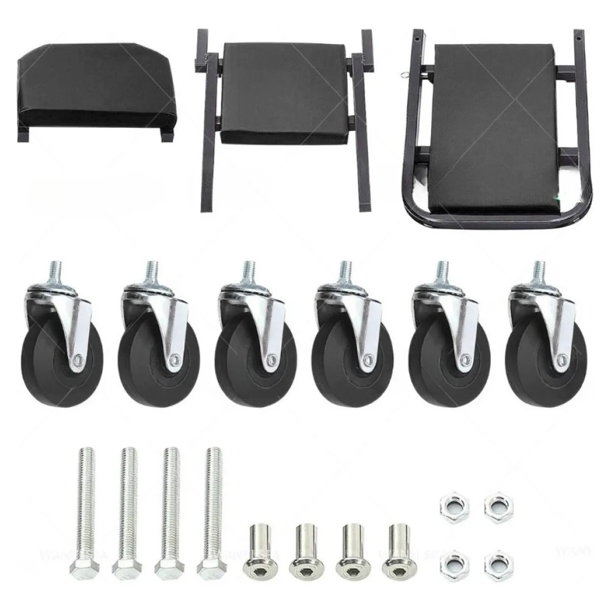 AUDOTO - Camilla Para Mecánicos De 36 Pulgadas 150 Kg 6 Ruedas