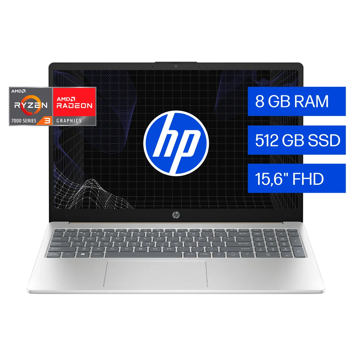 HP - Notebook HP 15-fc0043la AMD Ryzen 3 8gb Ram 512gb Ssd Windows 11 Home
