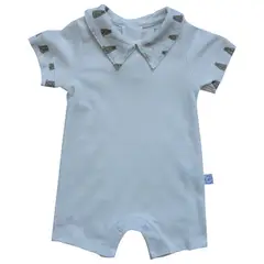 PEQUEÑA GRACIA - Ranita Alex enterito de verano color Ivory Almendra