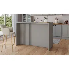 HOME MOBILI - Isla de Cocina Línea Americana Gris