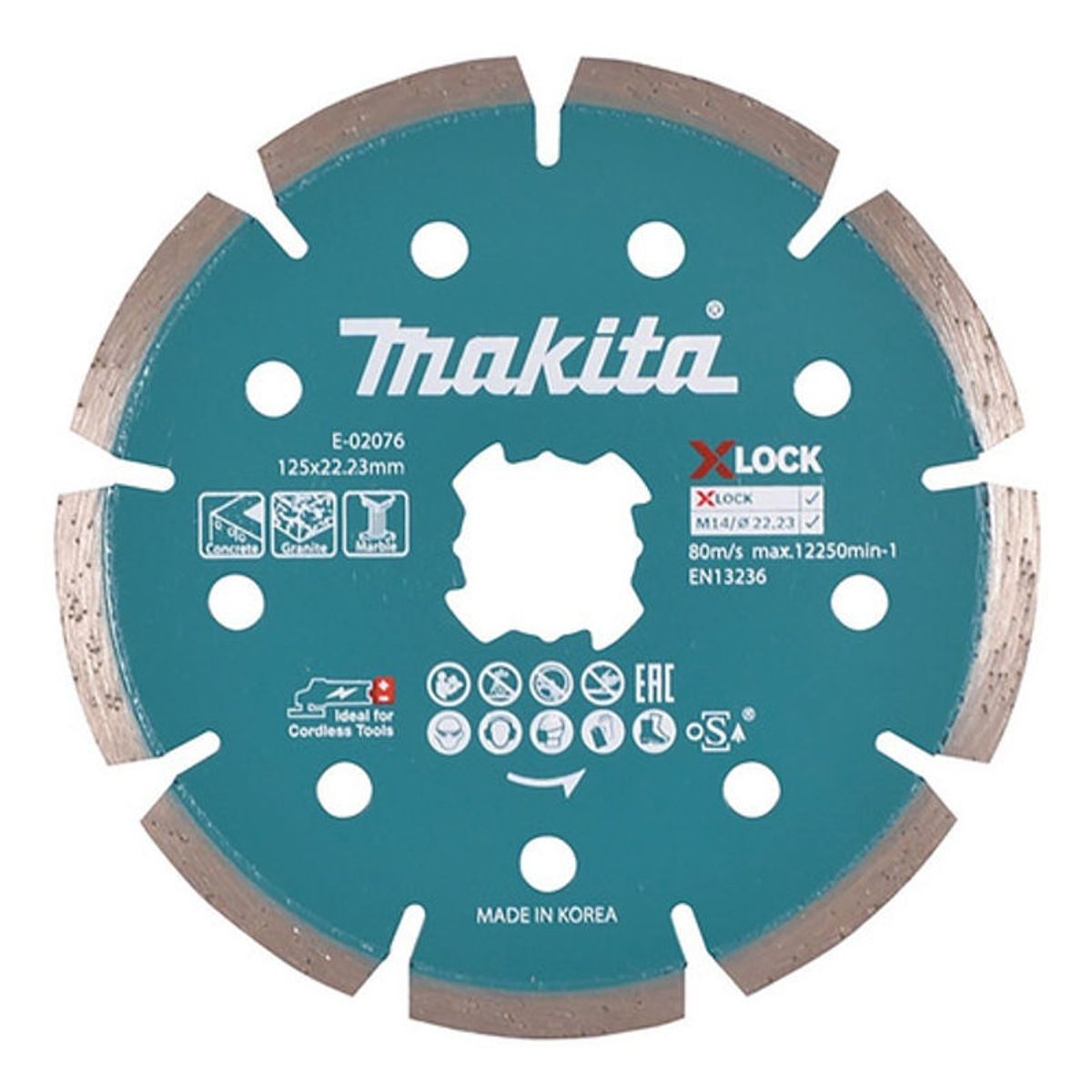 GENERICO - Disco Diamantado Segmentado 125mm X-lock Makita E-02076