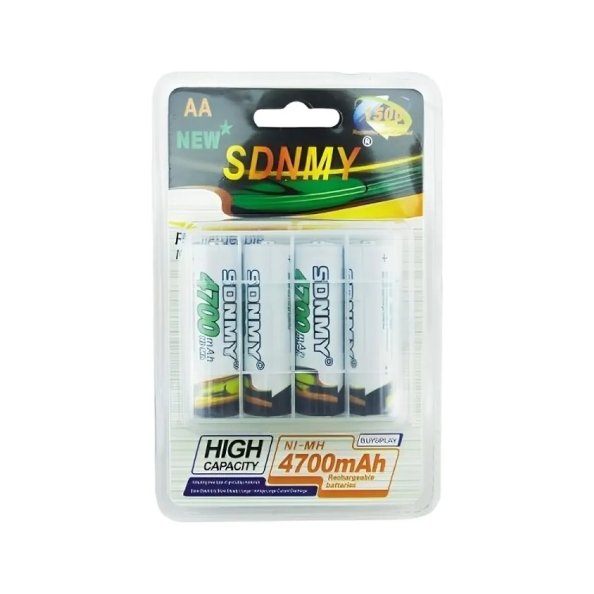 GENERICO - PILAS SDNMY AA SET X 4 PCS 12V RECARGABLE 4700 MAH