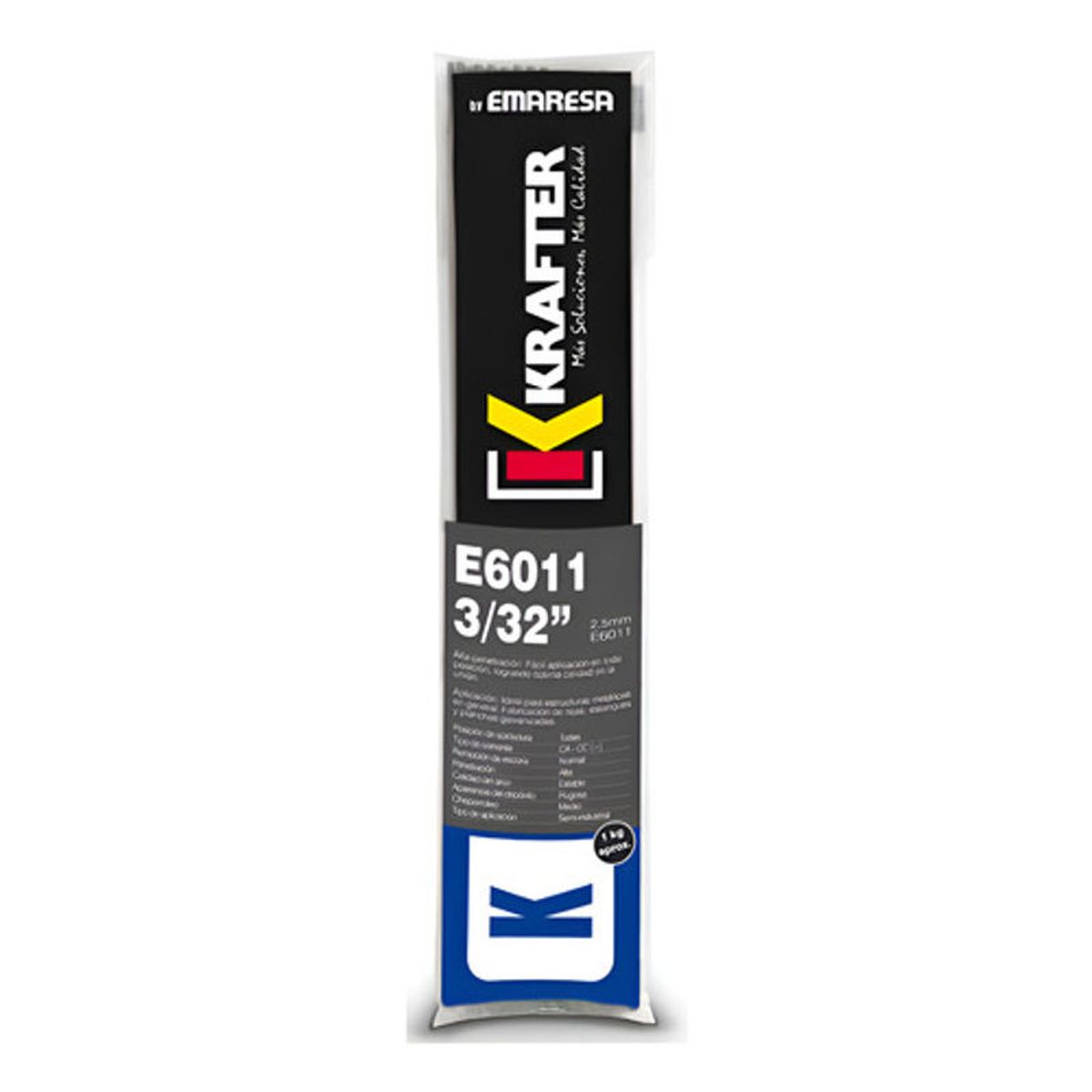 GENERICO - Electrodo Soldadura Krafter E6011 332 1 Kg Plateado