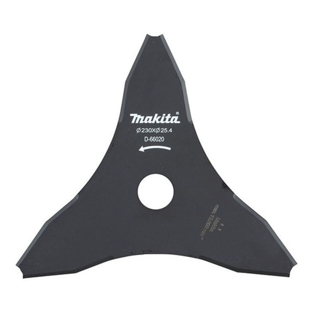 GENERICO - Cuchillo Metal 3 Puntas 230mm Pdesbrozadora Makita D-66020
