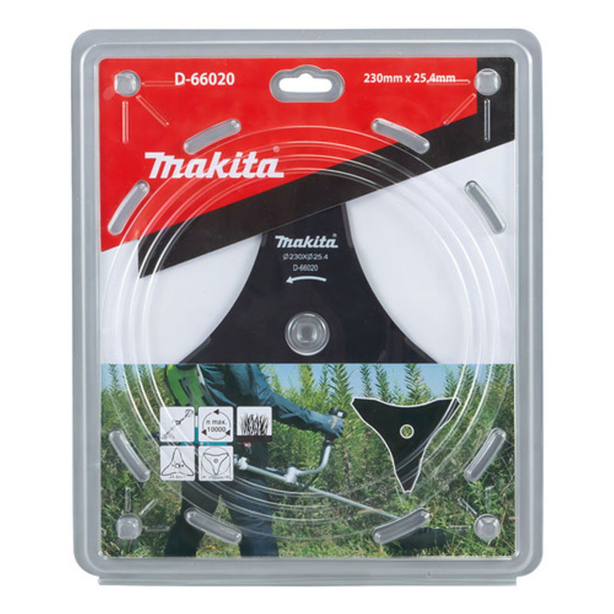 GENERICO - Cuchillo Metal 3 Puntas 230mm Pdesbrozadora Makita D-66020