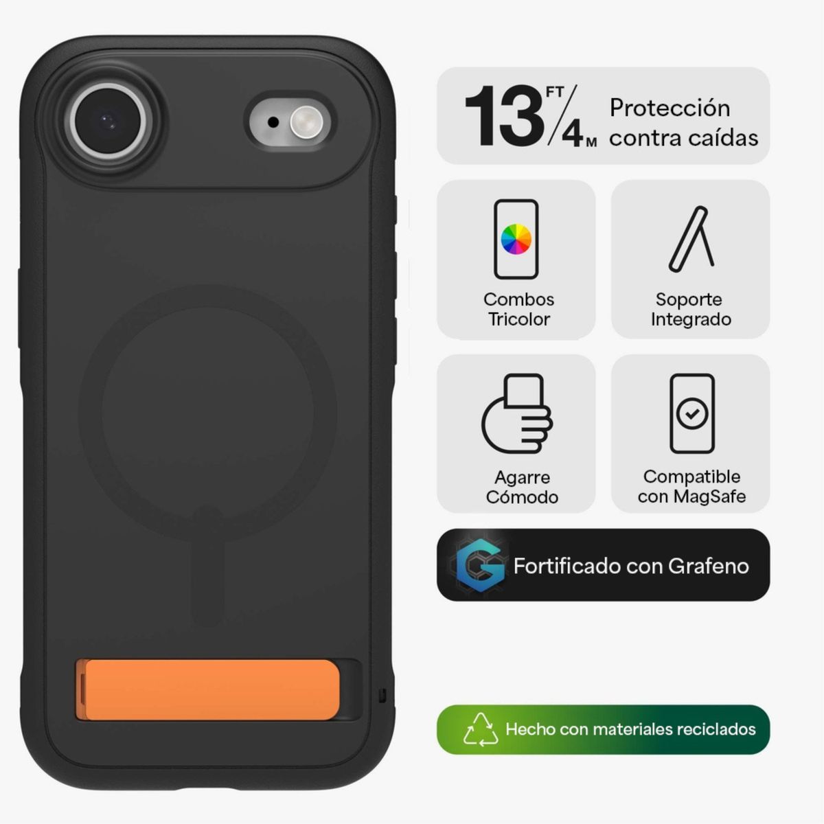 ZAGG - Carcasa Sedona Snap para iPhone Air Negro Intenso