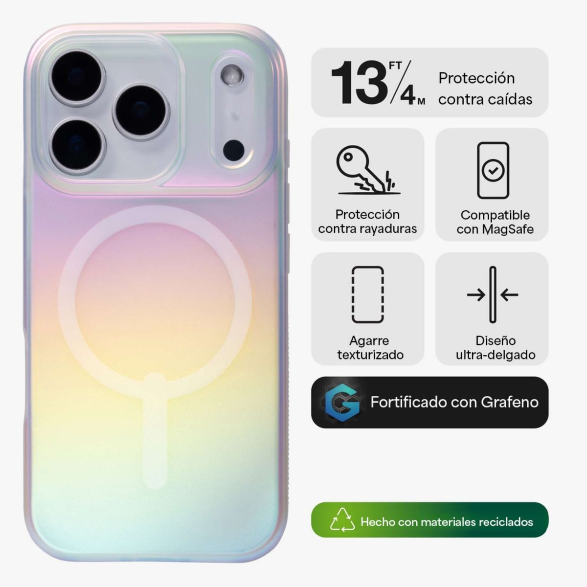 ZAGG - Carcasa Milan Snap para iPhone 17 Pro Iridiscente