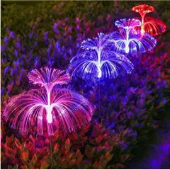 GENERICO - Pack 2 Estaca Solar Luz LED Jardín Decorativa Diseño Medusa