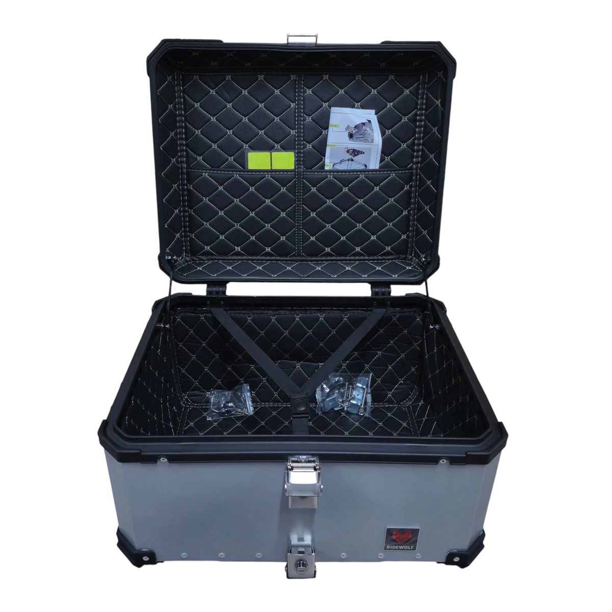 GENERICO - Maleta RIDEWOLF 0712-80 Top Case 80 Litros Negro para Moto