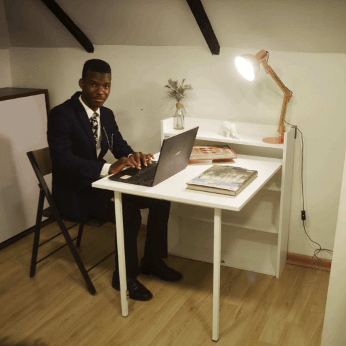 MOSPACE - Mesa Mini Secret Blanca