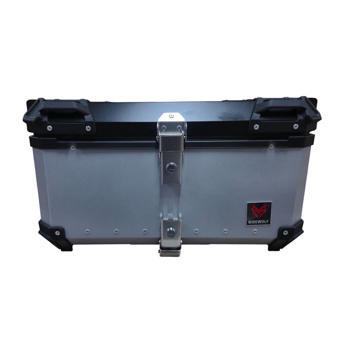 GENERICO - RIDEWOLF 0712-65 Maleta Top Case 65L Plata para Motocicleta