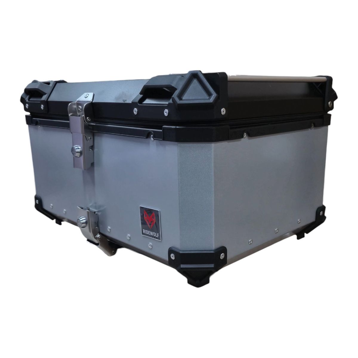 GENERICO - RIDEWOLF 0712-65 Maleta Top Case 65L Plata para Motocicleta