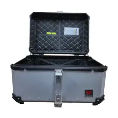 GENERICO - Maleta RIDEWOLF 0712-65 Top Case 65 Litros Plata para Moto