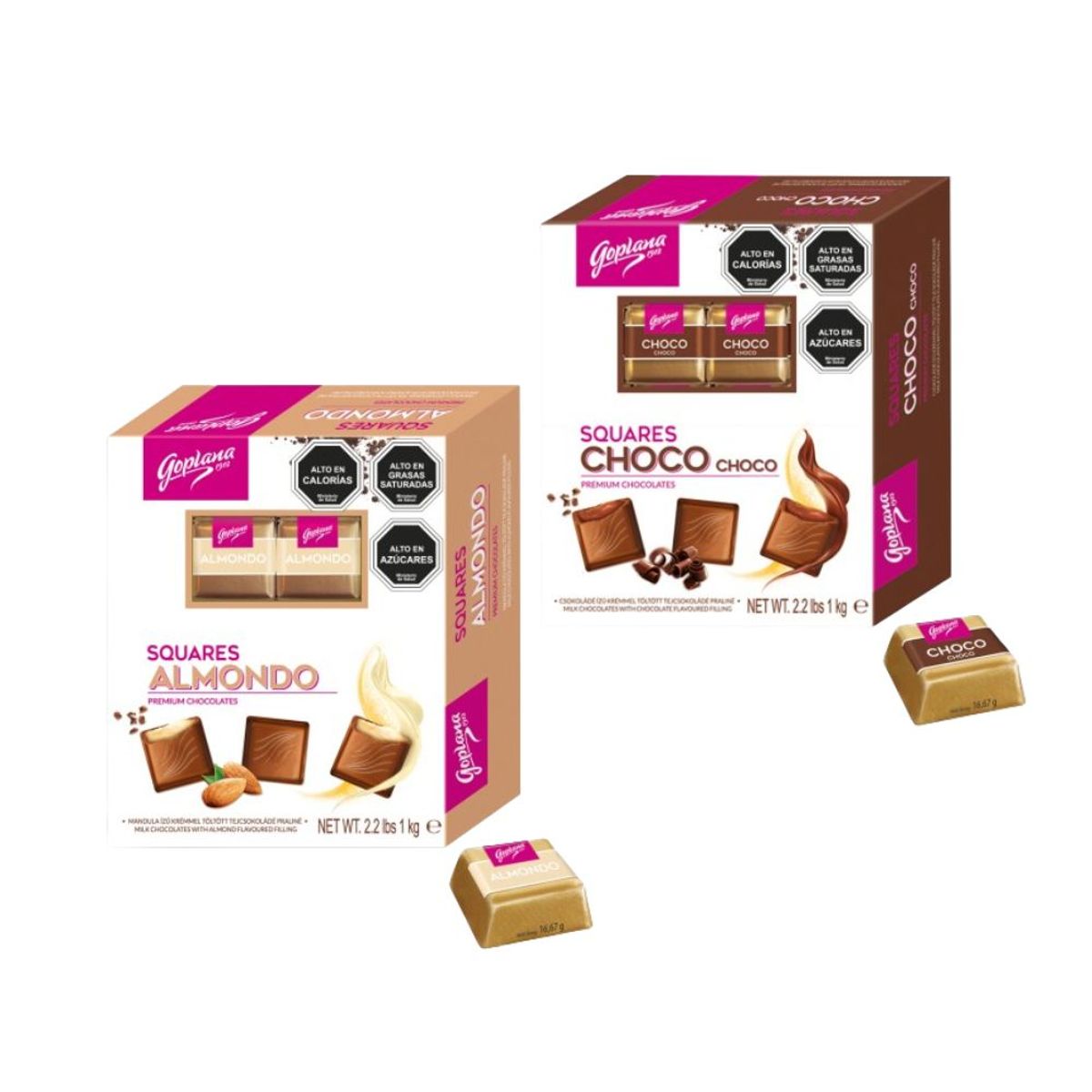 GOPLANA - Pack Chocolate Goplana Choco Choco 1kg + 1 Almendra 1kg