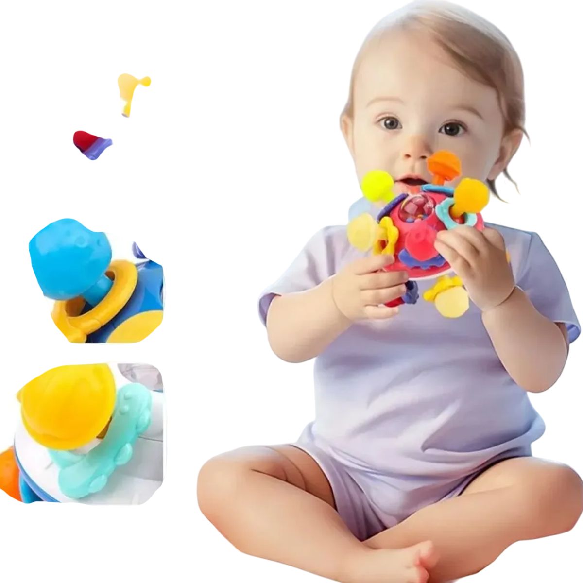 GENERICO - Juguetes Sensoriales Para Bebés 4in1 Multicolor Extagono