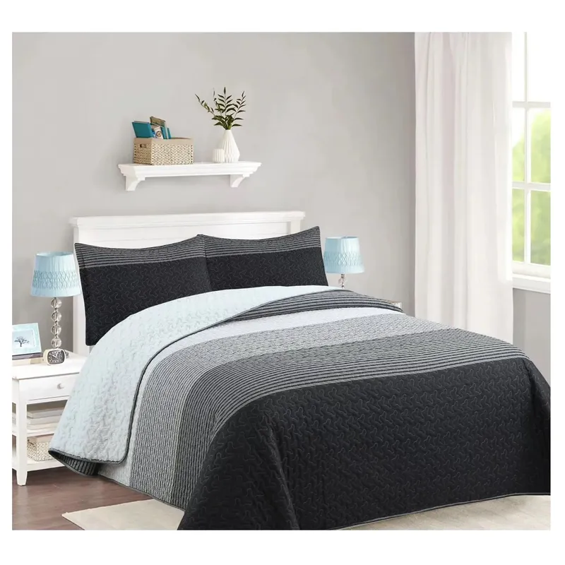 COMPRAPO - Cubrecama Quilt Sherpa King + 2 Fundas 50x70 Cm