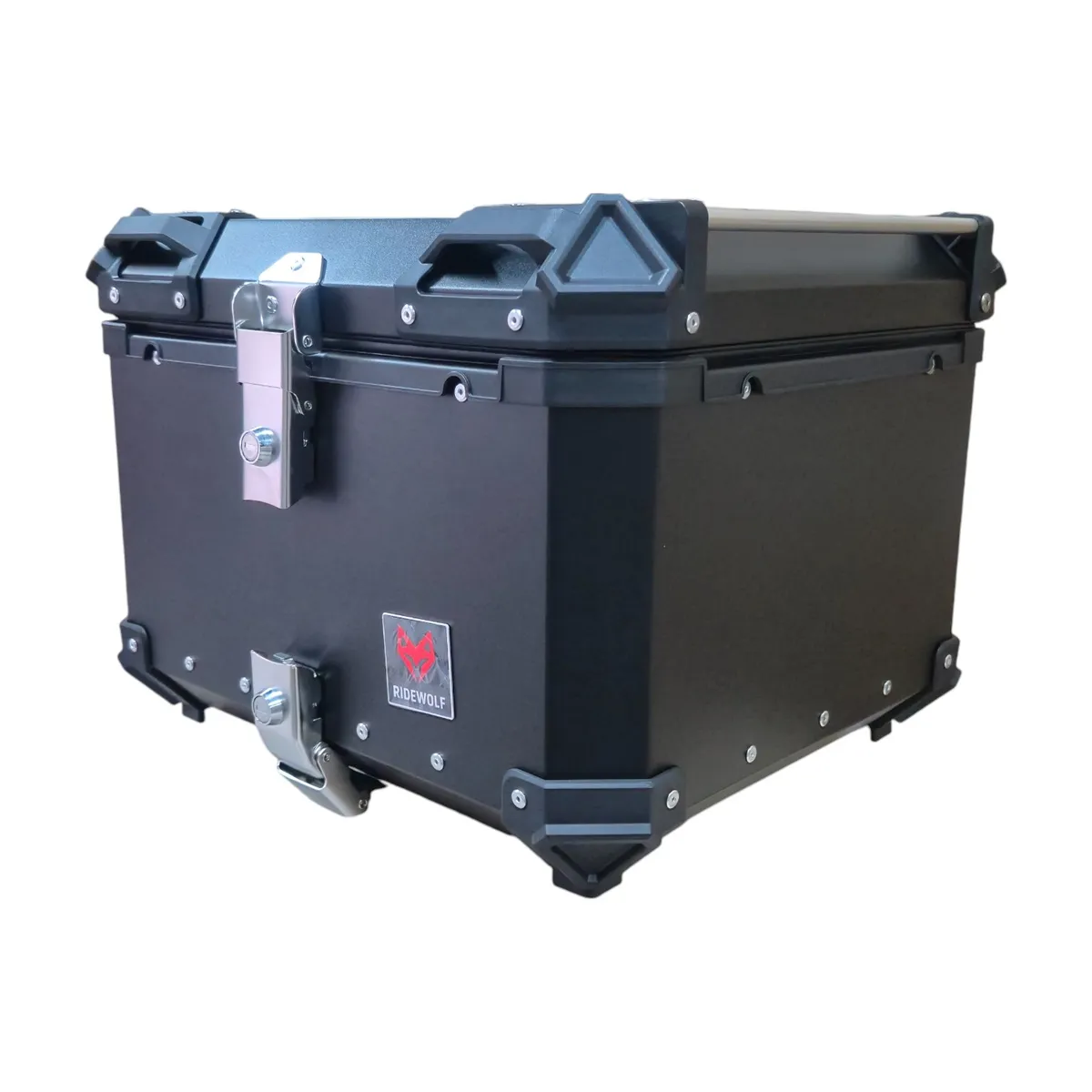 GENERICO - RIDEWOLF 0712-55 Maleta Top Case 55L Negra para Motocicleta
