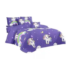 COMPRAPO - Cubrecama Quilt Infantil Liviano 1.5 Pza. Mod. Arcoiris Fantasy